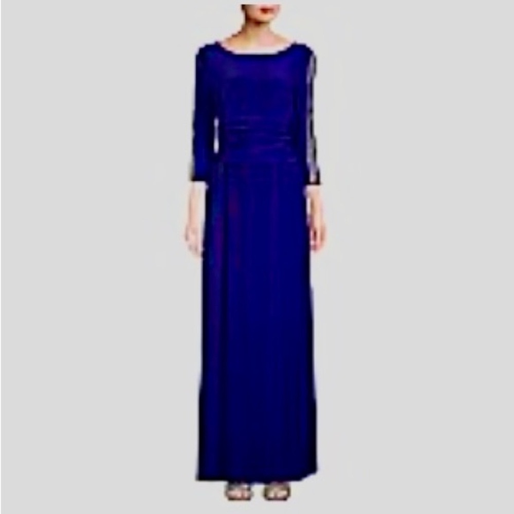 Chic Royal Blue Long Sleeve Dress